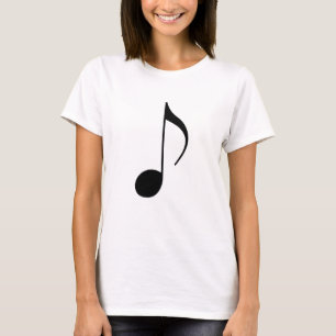 schwarze musikalische Note T-Shirt