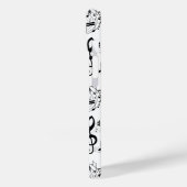 Schwarze musikalische Notizen in Oval Shape Patter Case-Mate iPhone Hülle (Rückseite / Links)