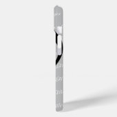 Schwarze Musiknote mit individuelle Name Case-Mate iPhone Hülle (Rückseite / Links)