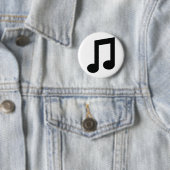 schwarze Musiknoteikone Button (Beispiel)