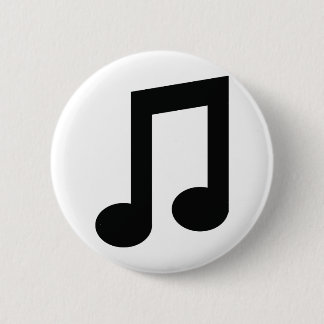 schwarze Musiknoteikone Button