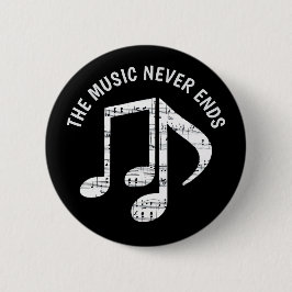 Schwarze Musiknoten Button