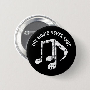 Schwarze Musiknoten Button