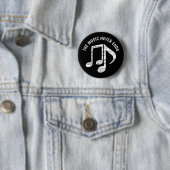 Schwarze Musiknoten Button (Beispiel)