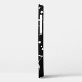 Schwarze Musiknoten Case-Mate iPhone Hülle (Rückseite / Links)
