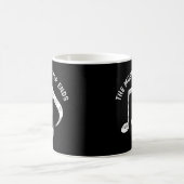 Schwarze Musiknoten Kaffeetasse (Mittel)