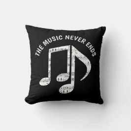 Schwarze Musiknoten Kissen