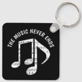 Schwarze Musiknoten Schlüsselanhänger (Rückseite)
