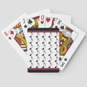Schwarze Musiknoten Spielkarten