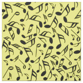 Schwarze Musiknoten Stoff (Muster)