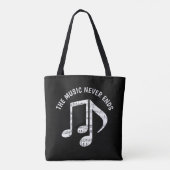 Schwarze Musiknoten Tasche (Rückseite)