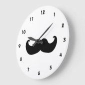 Schwarze Mustache Wanduhr mit Zahlen (Winkel)