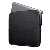 Schwarze Muster und Oberflächenstruktur Laptopschutzhülle (Vorderseite Links)