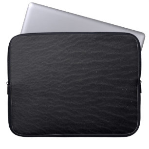 Schwarze Muster und Oberflächenstruktur Laptopschutzhülle