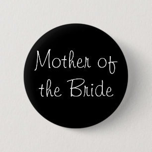 Schwarze Mutter des Braut-Buttons Button