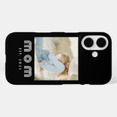 Schwarze Mutter etablierte Retro-Schriftfoto Case-Mate iPhone Hülle (Rückseite (Horizontal))