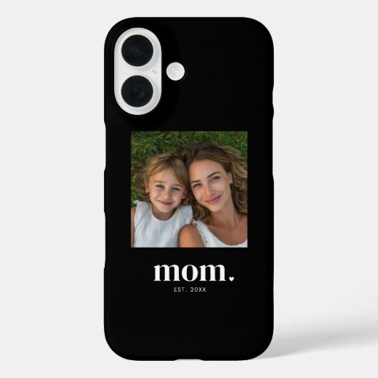 Schwarze Mutter etabliertes Skript Foto Case-Mate iPhone Hülle (Rückseite)