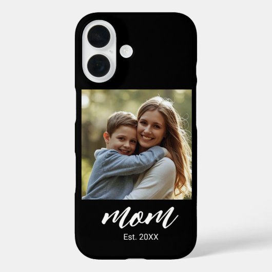 Schwarze Mutter etabliertes Skript Foto Case-Mate iPhone Hülle (Rückseite)