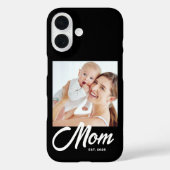 Schwarze Mutter etabliertes Skript Foto Case-Mate iPhone Hülle (Rückseite)