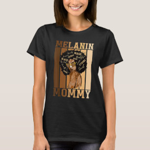 Schwarze Mutter Melanin Mommy Mama Muttertag Schwa T-Shirt