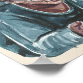 Schwarze Mutter und Tochter gemeinsam Mauer lesen  Poster (Ecke)