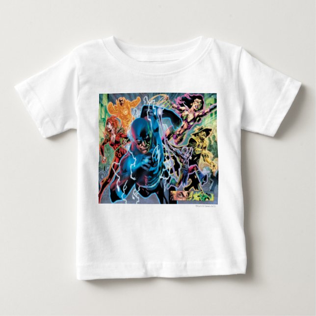 Schwarze Nacht - Comic Baby T-shirt (Vorderseite)