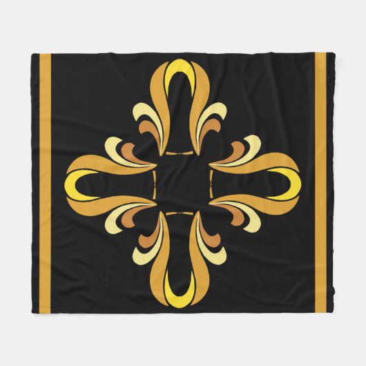 Schwarze Nacht Fleecedecke (Vorderseite (Horizontal))