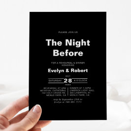 Schwarze Nacht vor dem Probe Einladung