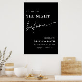 Schwarze Nacht vor dem Probe Empfang Poster (Küche)