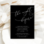 Schwarze Nacht vor Hochzeit Probe Dinner Einladung