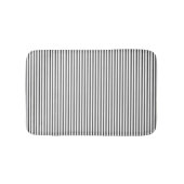 Schwarze Nadelstreifen-Bad-Matte Badematte (Vorderseite)