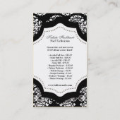 Schwarze Nagel-Techniker-Visitenkarte des Visitenkarte (Rückseite)