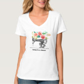 Schwarze Nähmaschine Seamstress T - Shirt (Vorderseite)
