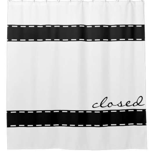 Schwarze Naht + Ihre Ideen Duschvorhang (Vorderseite)