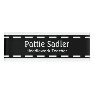 Schwarze Naht + Ihre Ideen Namenschild