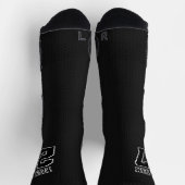 Schwarze Namen des Sportmannes gepunktete Basketba Socken (Oben)