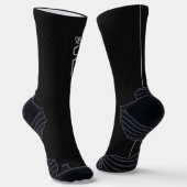 Schwarze Namen des Sportmannes gepunktete Basketba Socken (Gewinkelt)