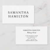 Schwarze Namen Moderne Minimalistische BN Visitenkarte (Vorne/Hinten)