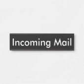 Schwarze Namensplatte für eingehende Mail Türschild (Vorderseite )