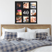 Schwarze Namenssammlung zum 40. Foto Leinwanddruck (Insitu (Schlafzimmer))