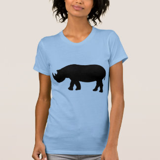 schwarze Nashornnashornillustration T-Shirt