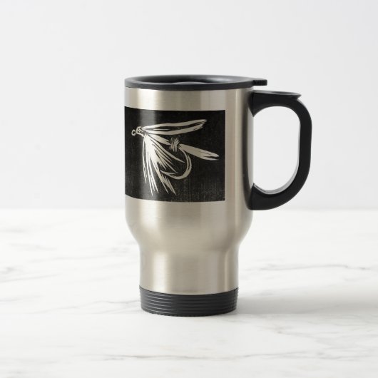 "Schwarze Nassfliege - grausame Forelle" Tasse (Rechts)
