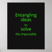Schwarze Neon-Grün-Open-Sans-Quantum-Engineer-Deko Poster (Vorne)