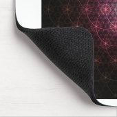 Schwarze NeonBlume des Lebens Mousepad (Ecke)