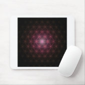 Schwarze NeonBlume des Lebens Mousepad (Mit Mouse)
