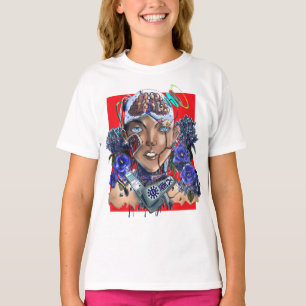 Schwarze Nerd-Kultur Cyberpunk Afrofuturismus Robo T-Shirt