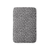 Schwarze Nettospitze mit Leopardmuster auf Weiß Badematte (Vorderseite Vertikal)