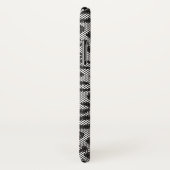 Schwarze Nettospitze mit Leopardmuster auf Weiß Case-Mate iPhone Hülle (Hinten/Rechts)