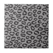 Schwarze Nettospitze mit Leopardmuster auf Weiß Fliese (Vorderseite)