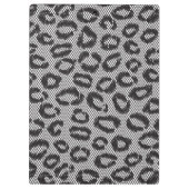 Schwarze Nettospitze mit Leopardmuster auf Weiß Klemmbrett (Rückseite)